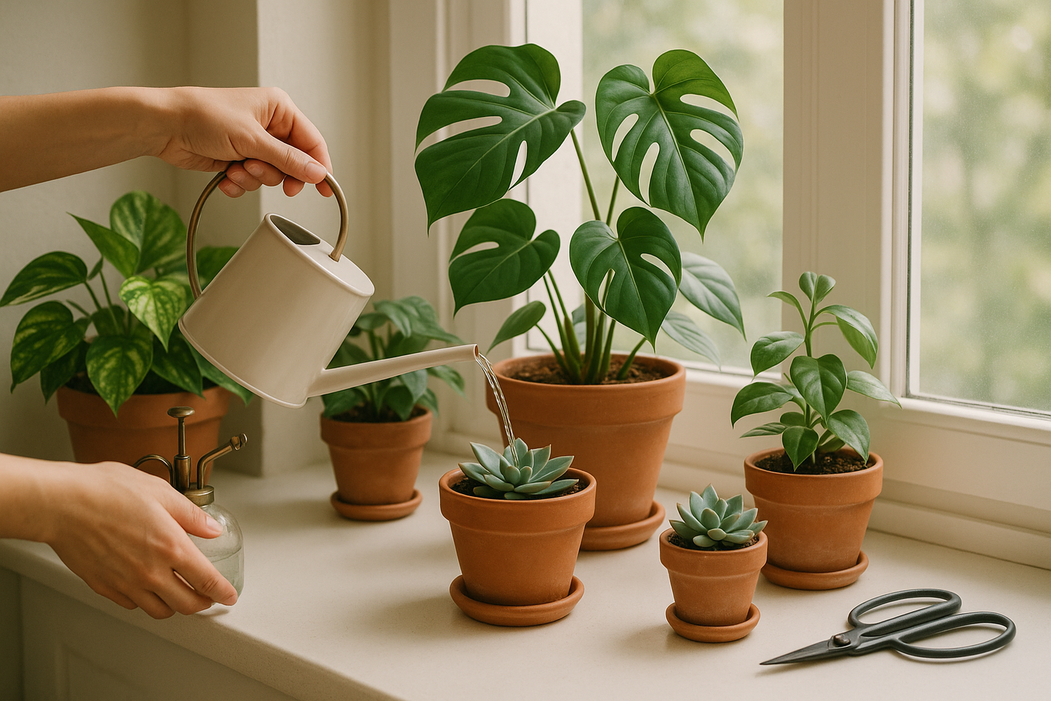 Kentia Palm kamerplant verzorgingstips water licht voeding onderhoud