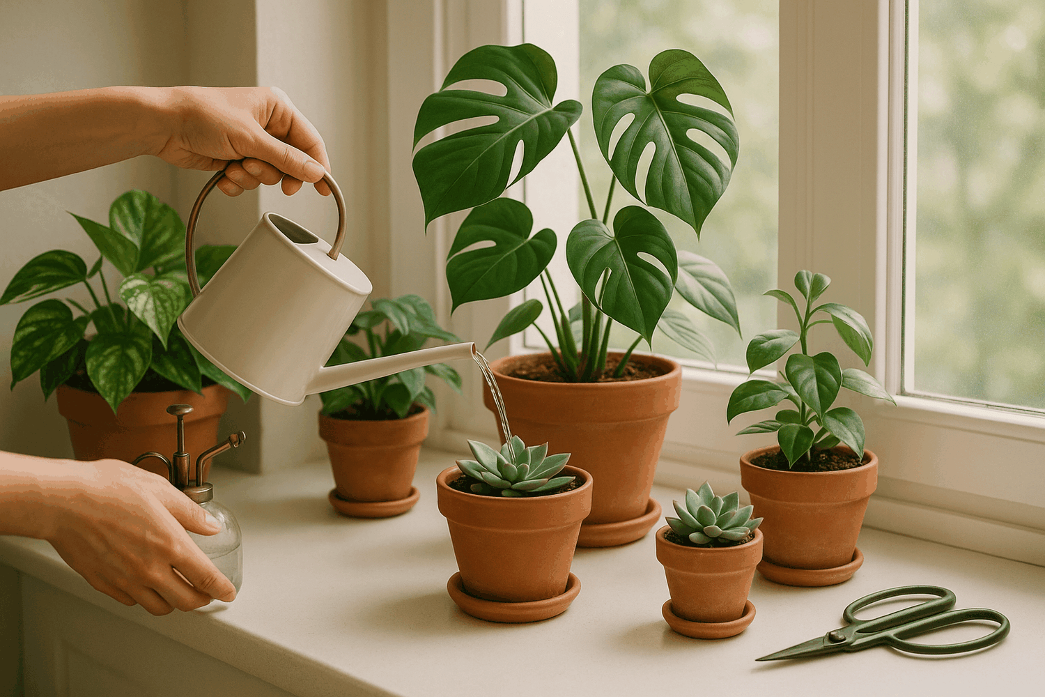 Kentia Palm kamerplant verzorgingstips water licht voeding onderhoud