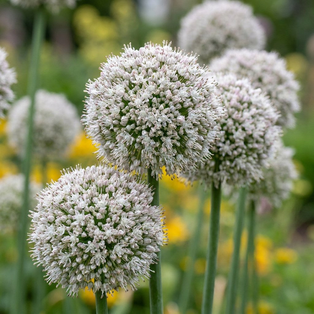 Allium bulbs Ping Pong in flower