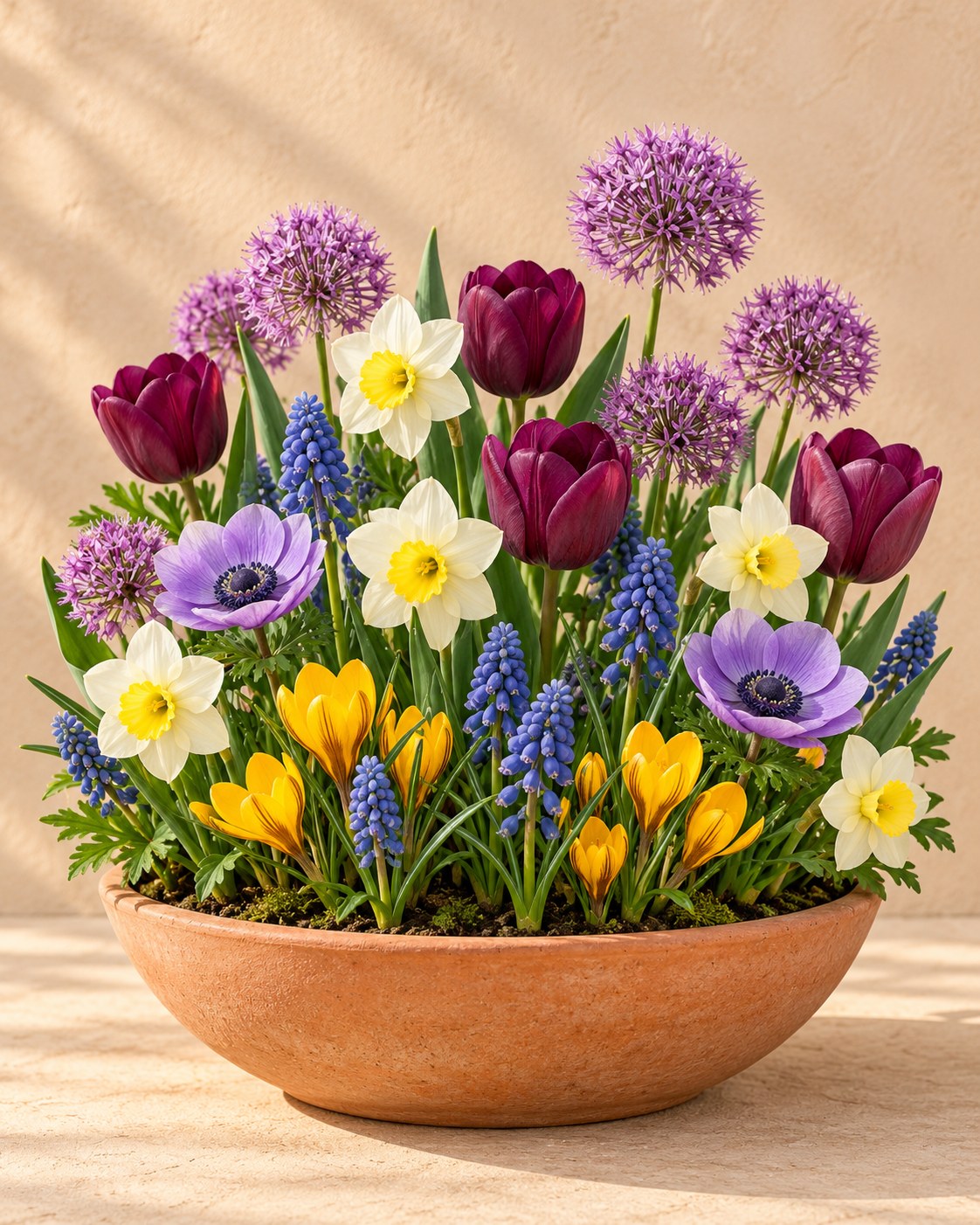 Blomsterløg Bulb Garden mix i blomst i en vase