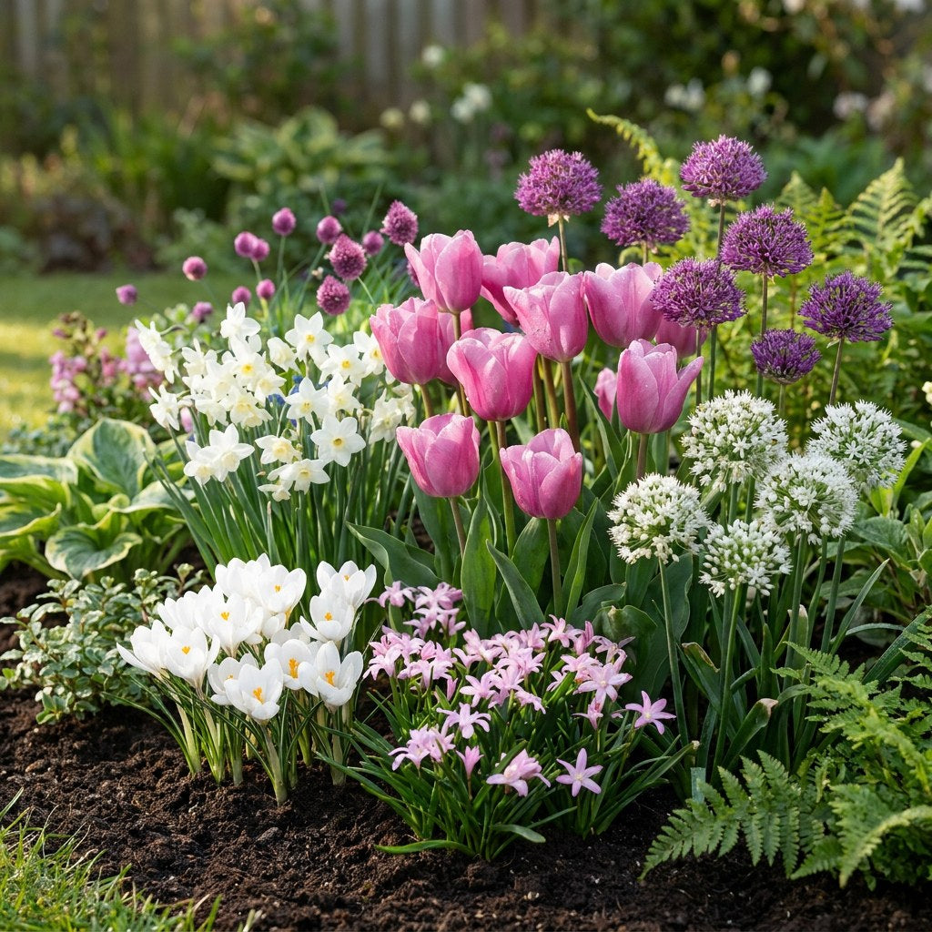 Flower Bulbs Bulb Garden Pink in flower in the garden