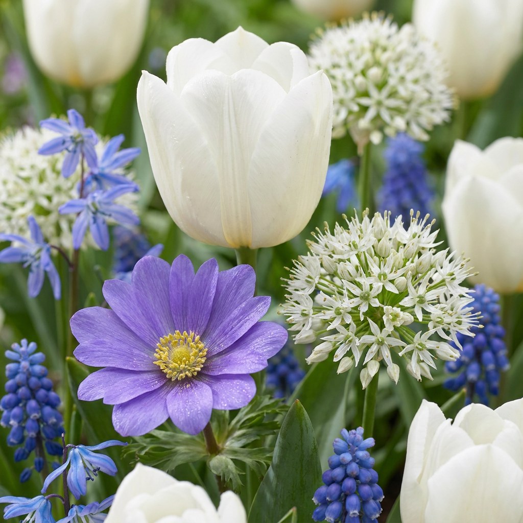 Bloem Blauwe tuin mix in bloei