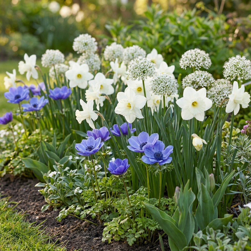 Flower bulbs Sunny Garden mix in flower in the garden