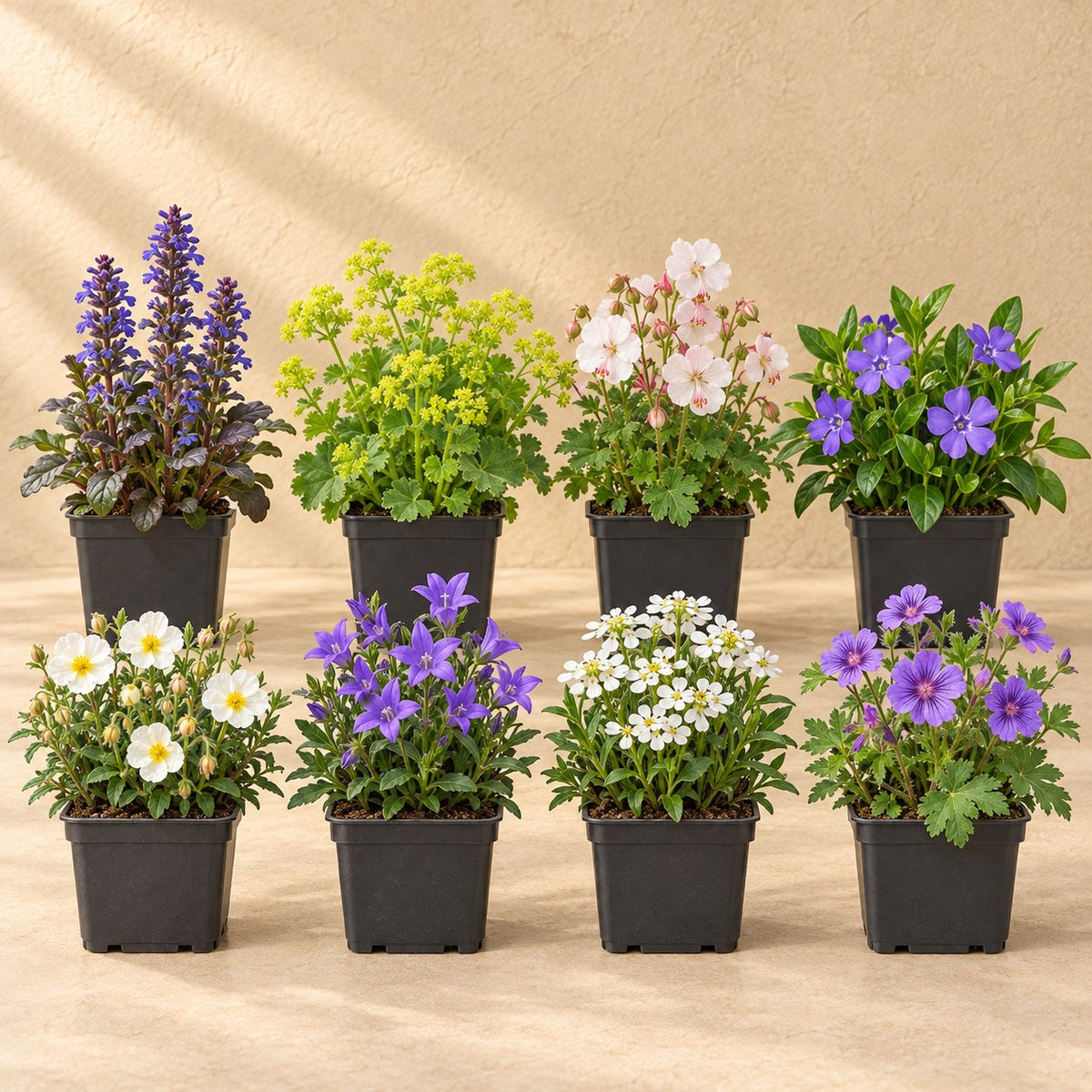 Rabatpakke Bundplanter, 8 stauder til 1 m²