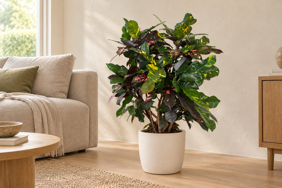Croton (Codiaeum variegatum 'Magnificent') 110 cm di altezza, vaso ø27 cm