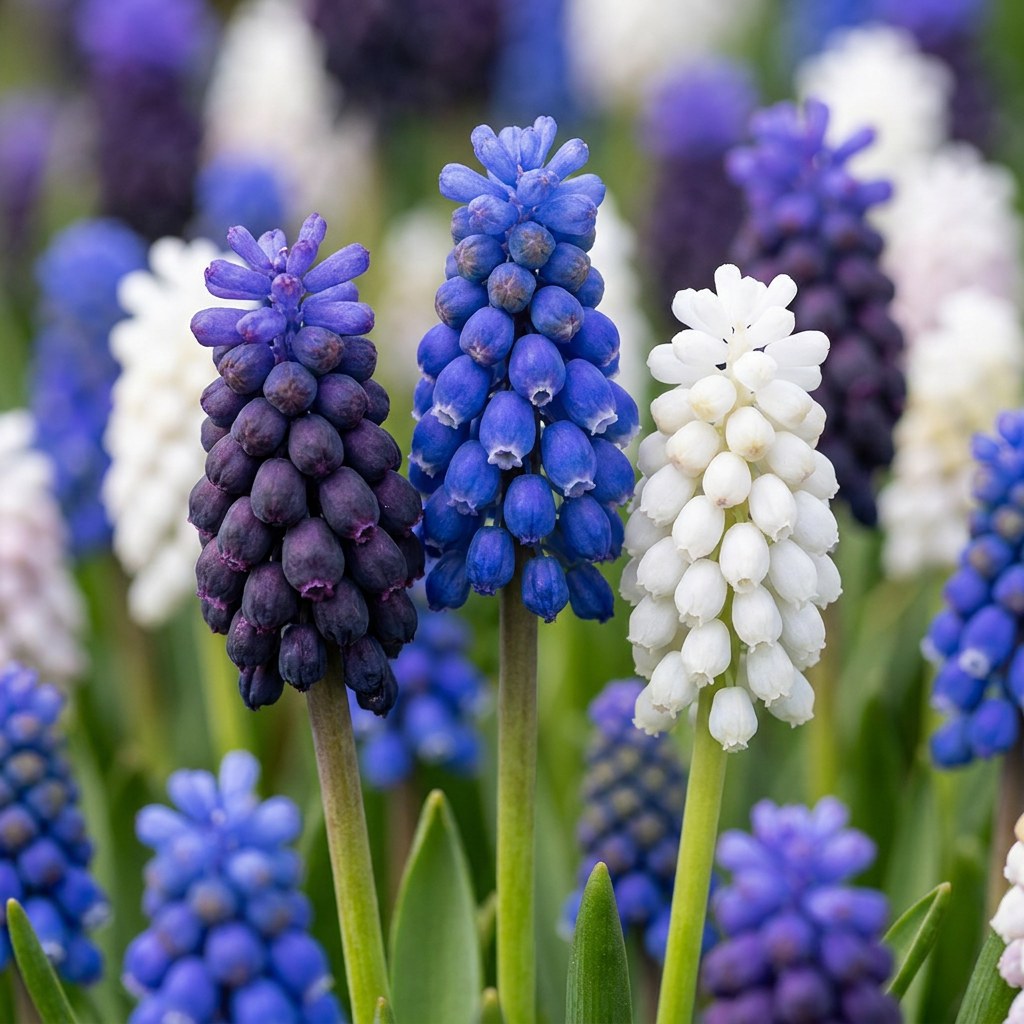 Grape hyacinth bulbs Magic mix in flower