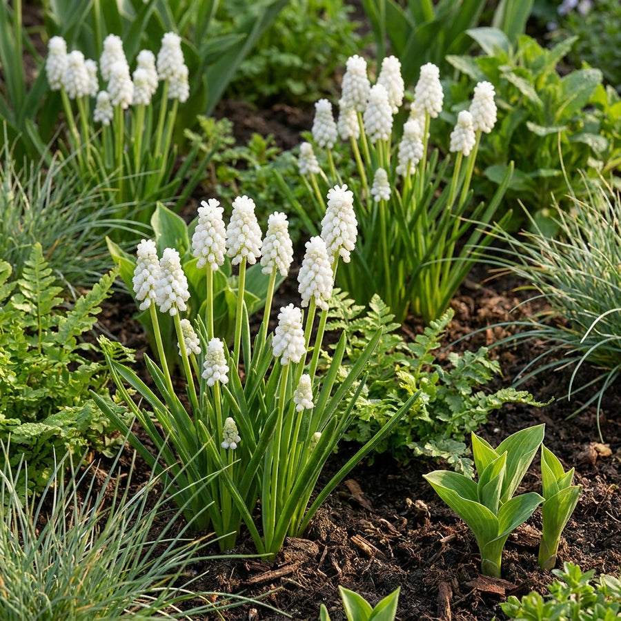 Grape Hyacinth Bulbs White Magic (Muscari)
