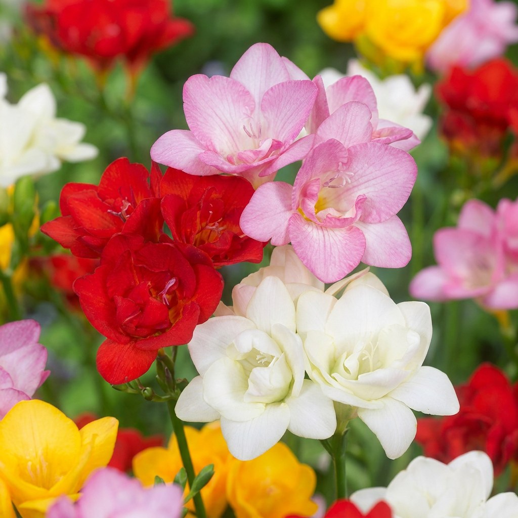 Freesia Dubbele mix in bloei