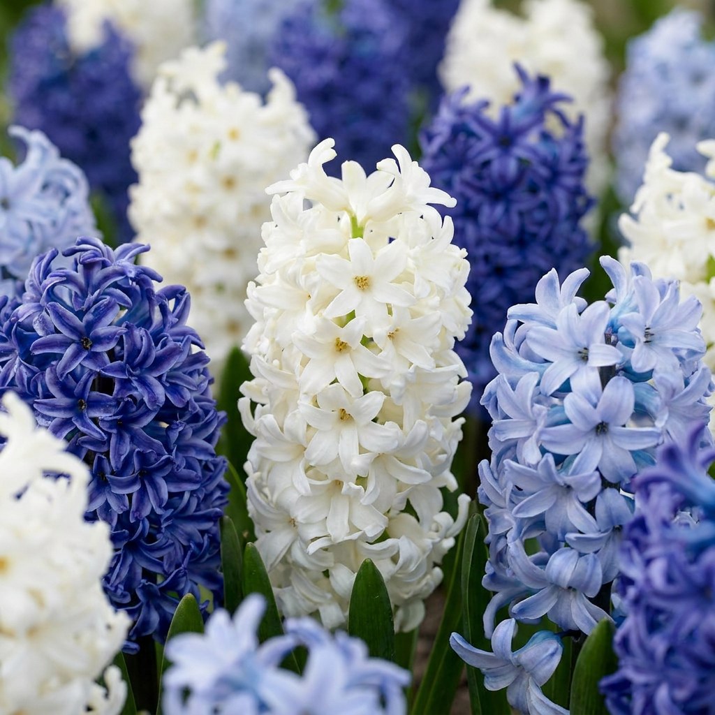 Hyacinth bulbs Blue water mix in flower