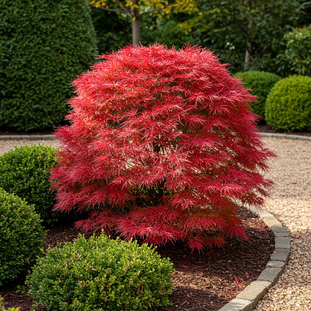 Japanse esdoorn 'Shaina' in de tuin