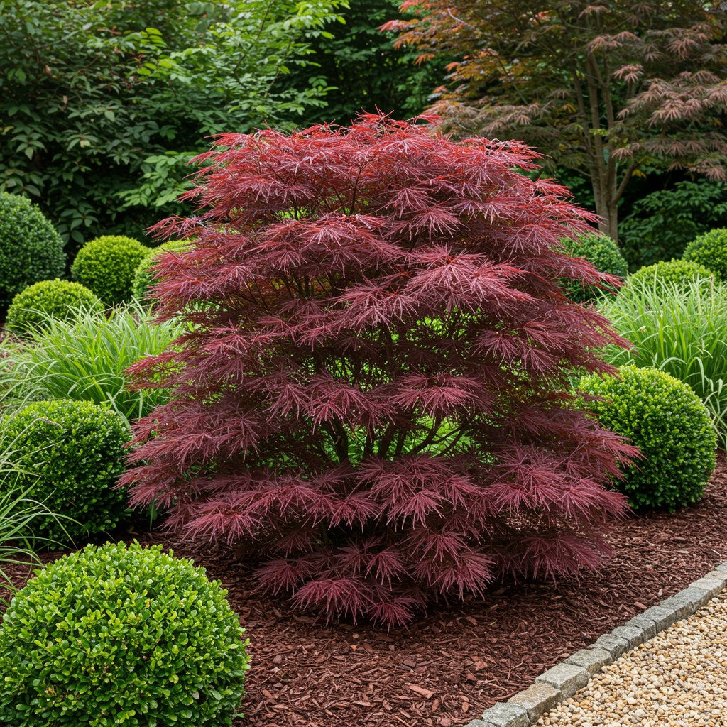 Japanse esdoorn 'Sumi-nagashi' in de tuin