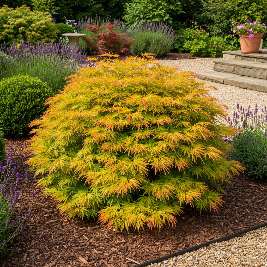 Acero giapponese 'Summergold' in giardino
