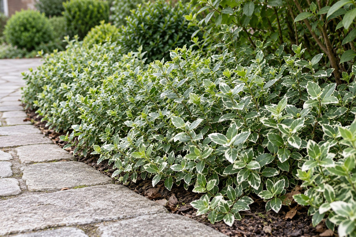 Evonimo strisciante 'Emerald Gaiety' piantata in giardino