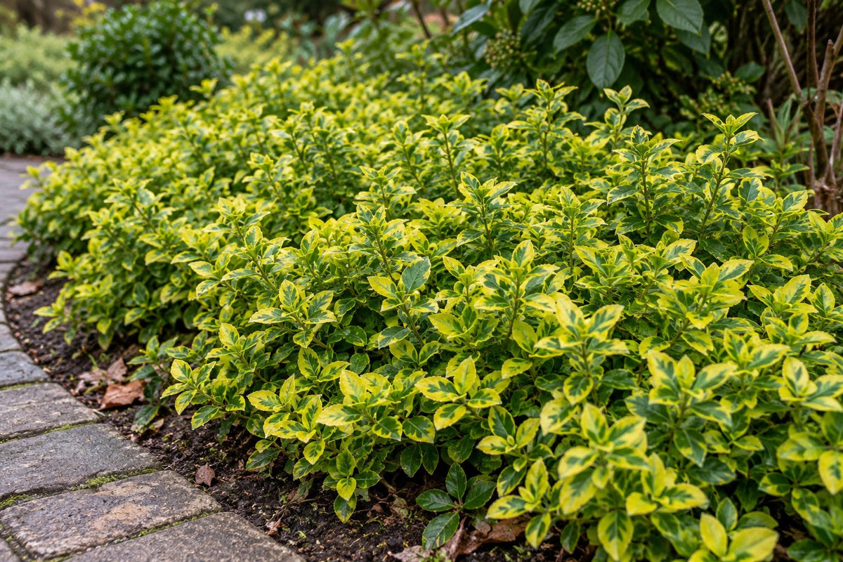 Fusain de Fortune 'Emerald 'n Gold' planté au jardin