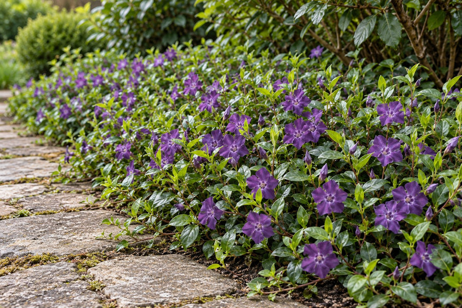 Kleine maagdenpalm 'Atropurpurea' (Vinca minor)