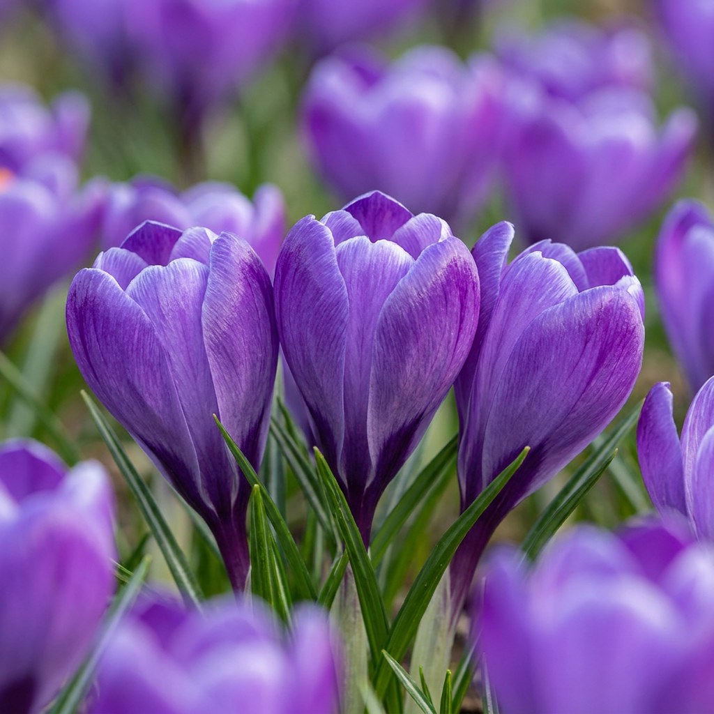 Bulbos de crocus Blue en flor