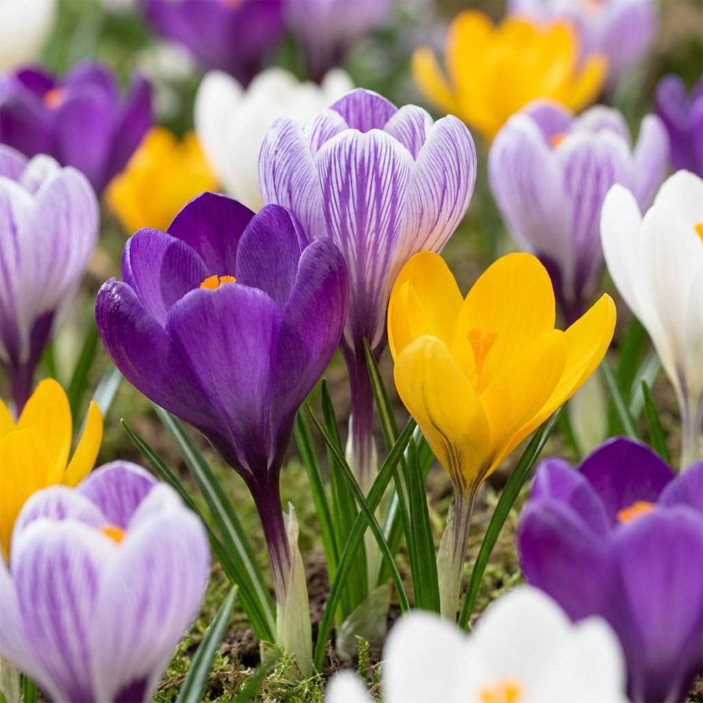 Crocus Bulbs Large-Flowered Mix in flower