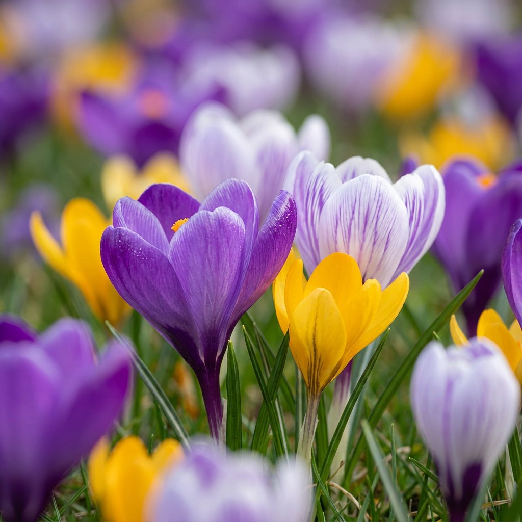Krokus Soortenmix in bloei