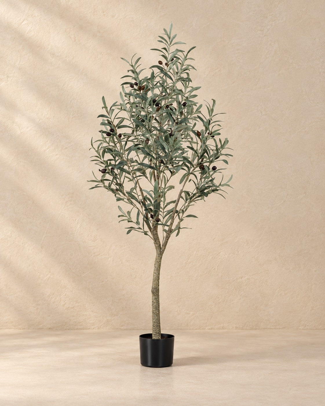 Kunst olijfboom (Olea europaea) van 140 cm hoog in kweekpot van 15 cm