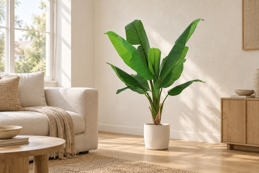 Kunstplant Bananenplant Musa 120cm - ø16