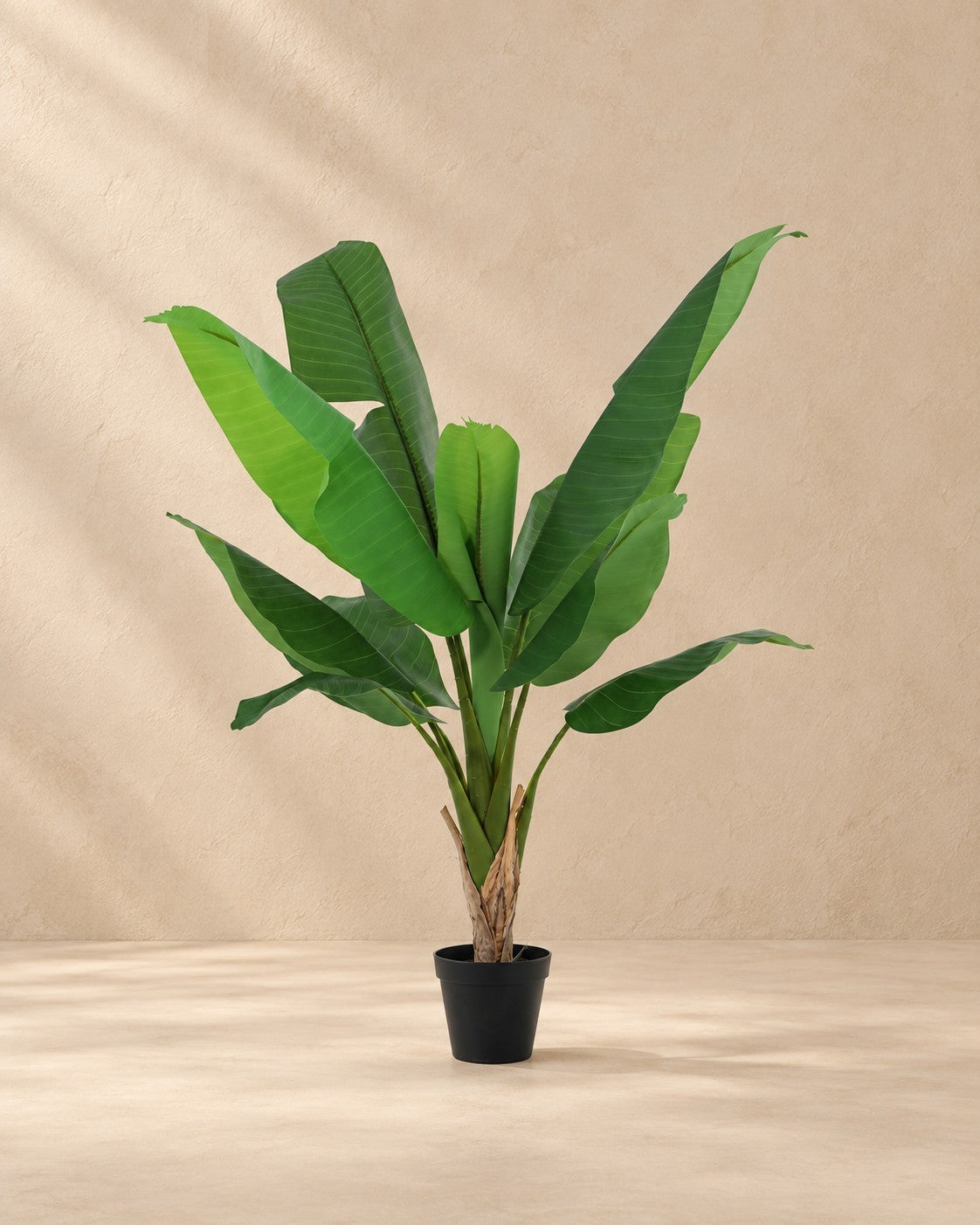 Kunstplant Bananenplant Musa (Musa sp.) van 120 cm hoog in pot van 16 cm
