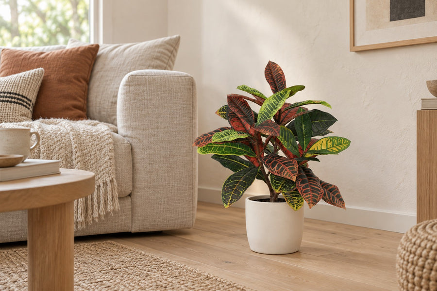 Kunstplant Croton Codiaeum 40cm - ø12