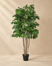 Kunstplant Eikenboom (Quercus sp.) van 140 cm hoog in pot van 18 cm