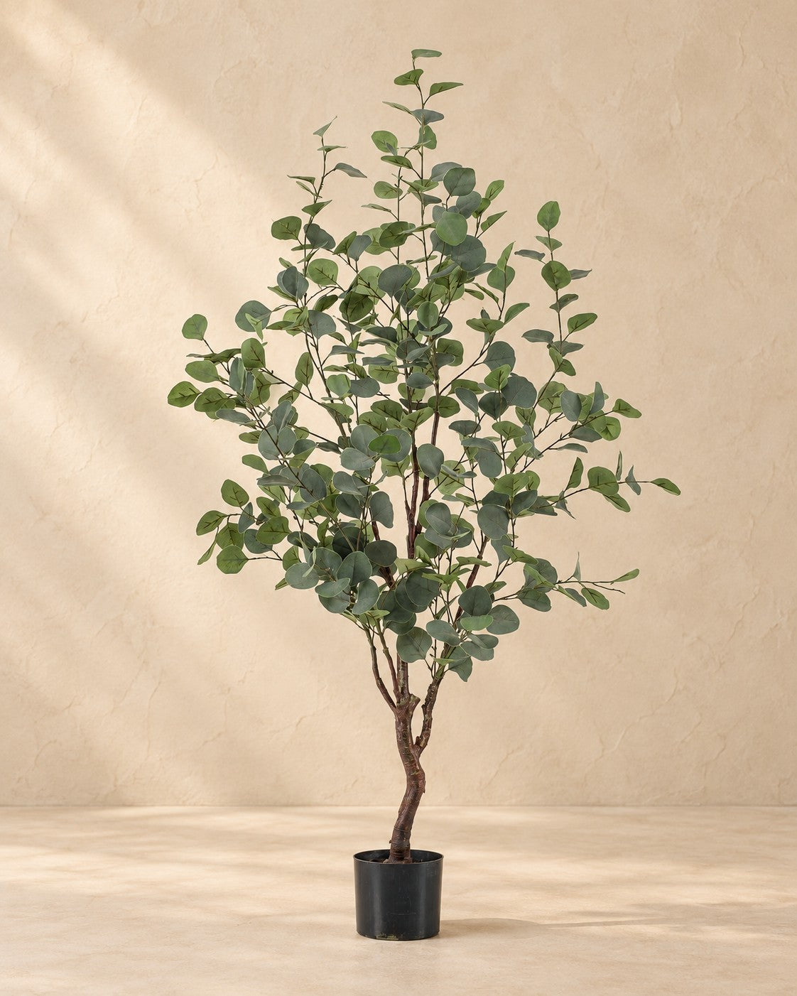 Kunstplant eucalyptus (Eucalyptus sp.) van 120 cm hoog in pot van 9 cm