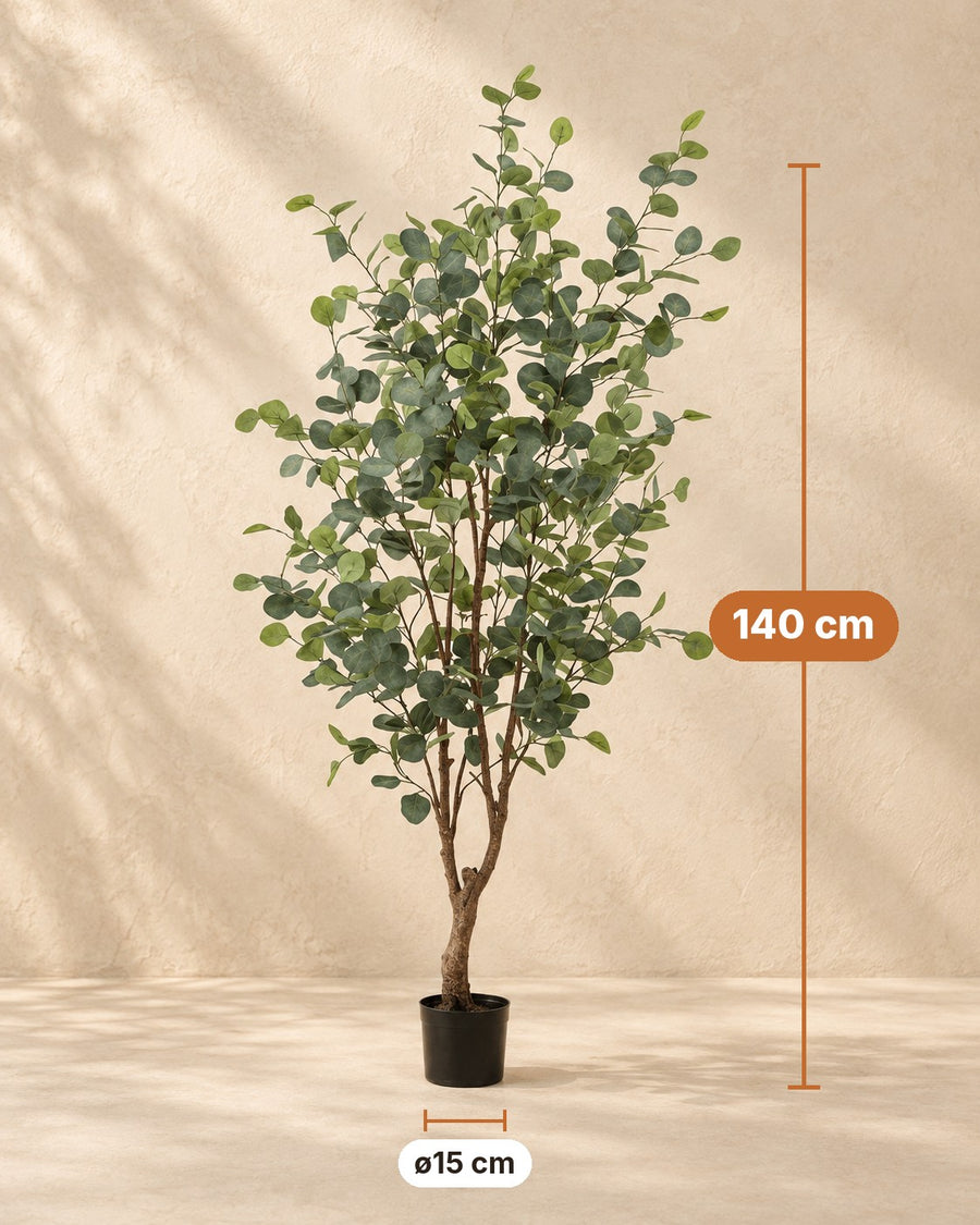 Artificial Eucalyptus 140 cm tall, pot ø15 cm