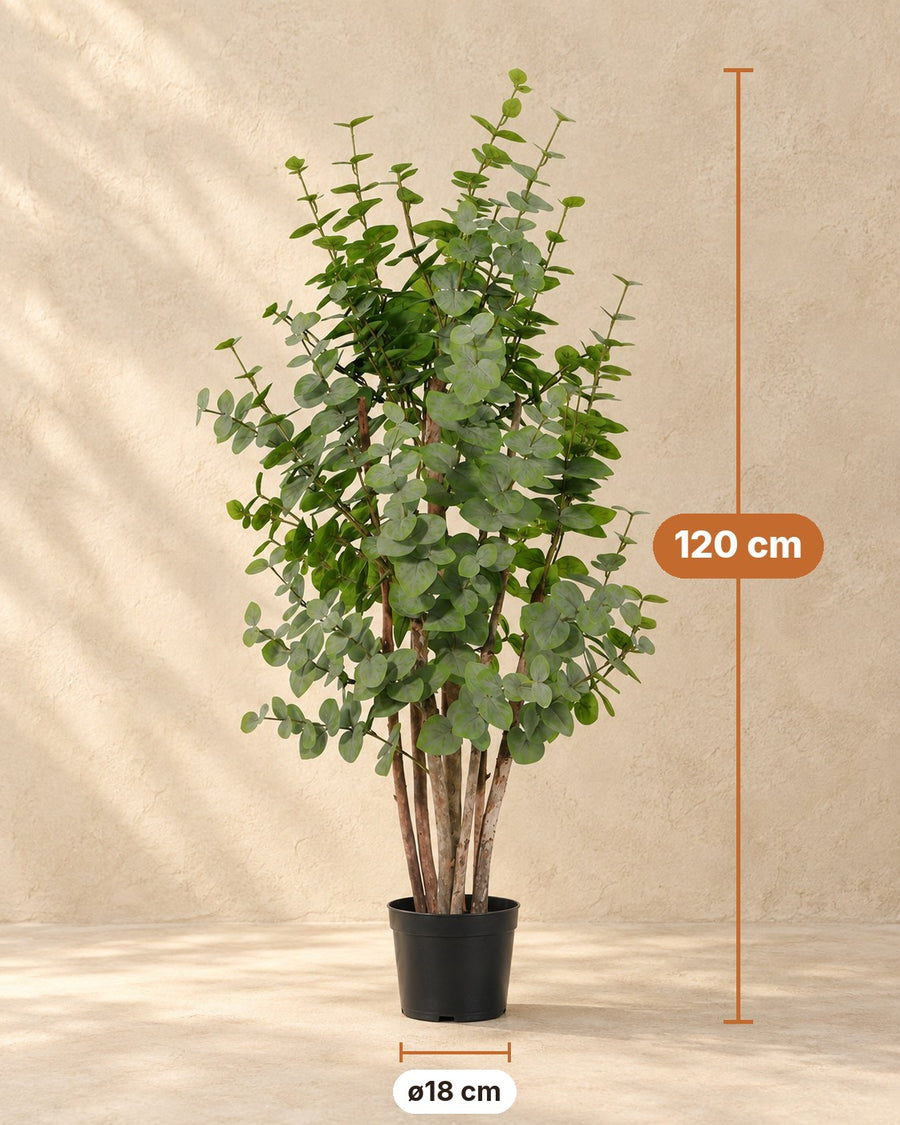 Kunstplant Eucalyptus groen 120cm - ø18