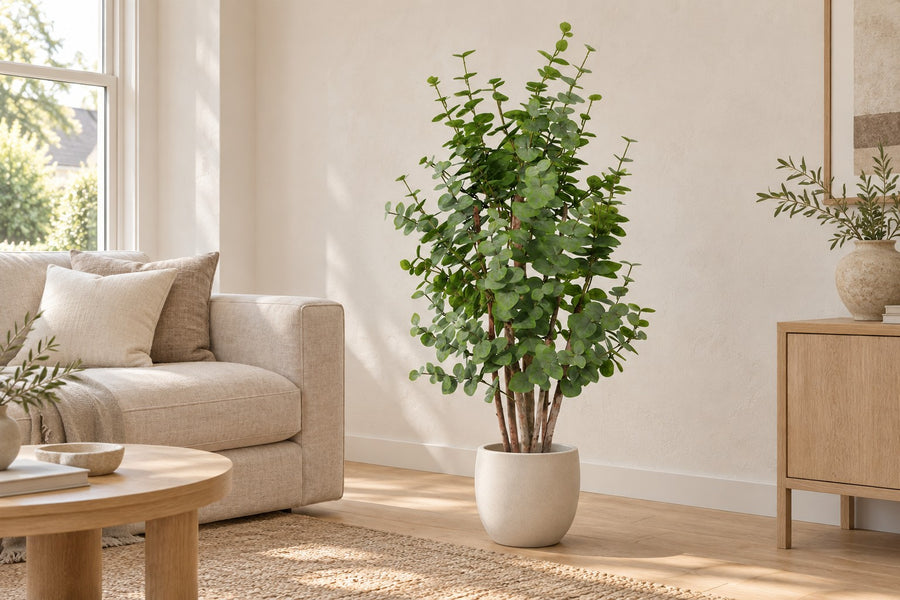 Kunstplant Eucalyptus groen 120cm - ø18