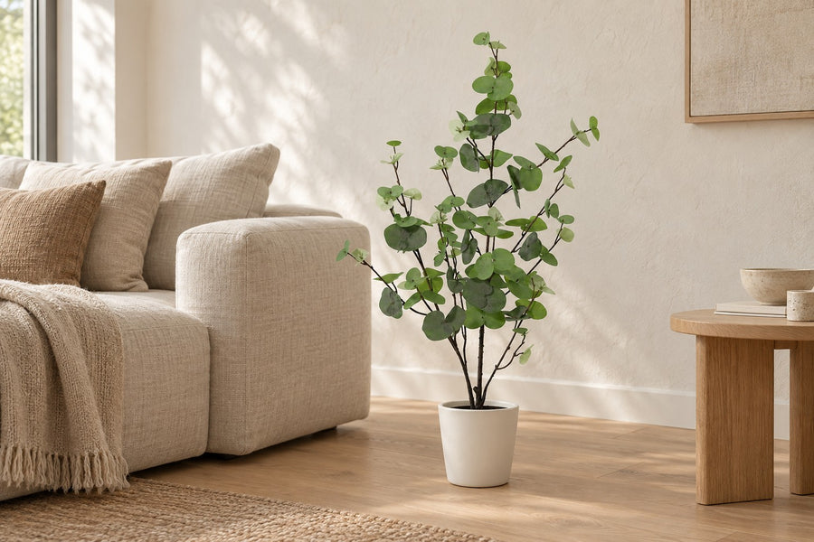 Kunstplant Eucalyptus groen 86cm - ø13