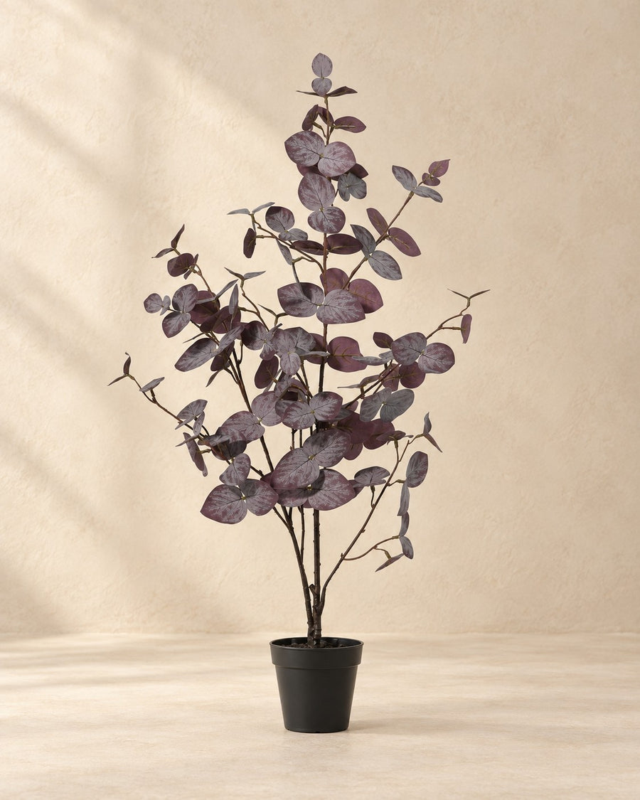 Kunstplant Eucalyptus paars 86cm - ø13