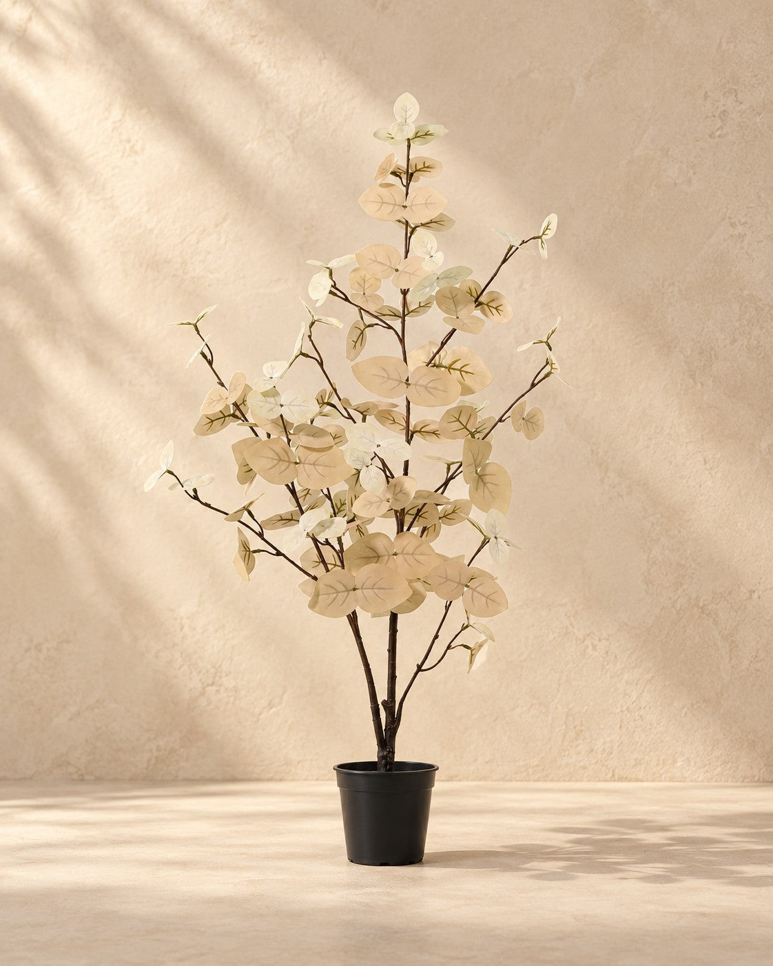 Kunstplant Eucalyptus wit (Eucalyptus sp.) van 86 cm hoog in pot van 13 cm