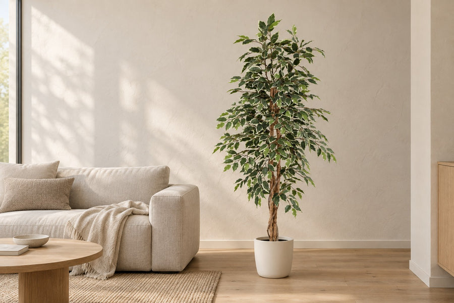 Kunstplant Ficus Benjamina Variegata 160cm - ø18