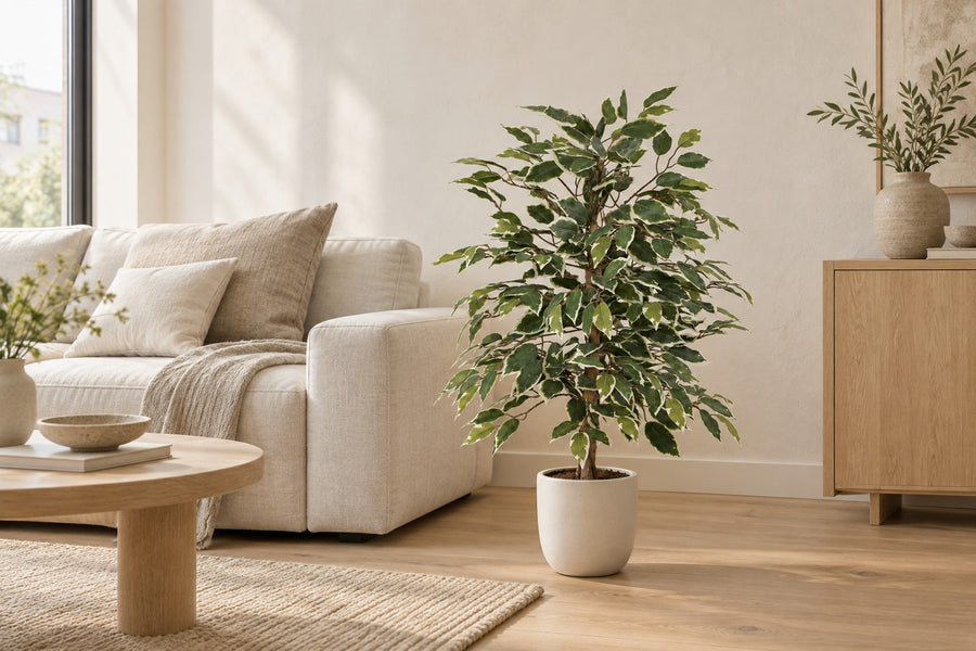 Kunstplant Ficus Benjamina Variegata 85cm - ø13