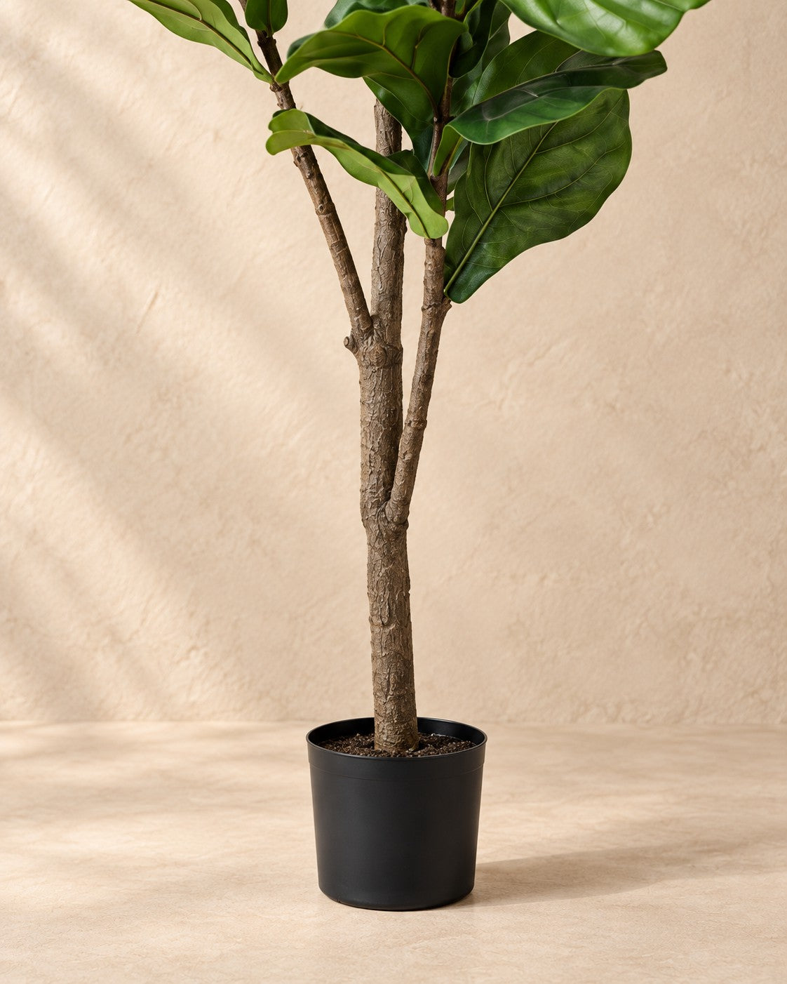 Onderste deel van de Kunstplant Ficus lyrata met de pot