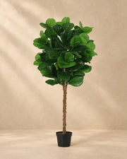 Kunstplant Ficus Lyrata van 160 cm hoog in pot van 20 cm