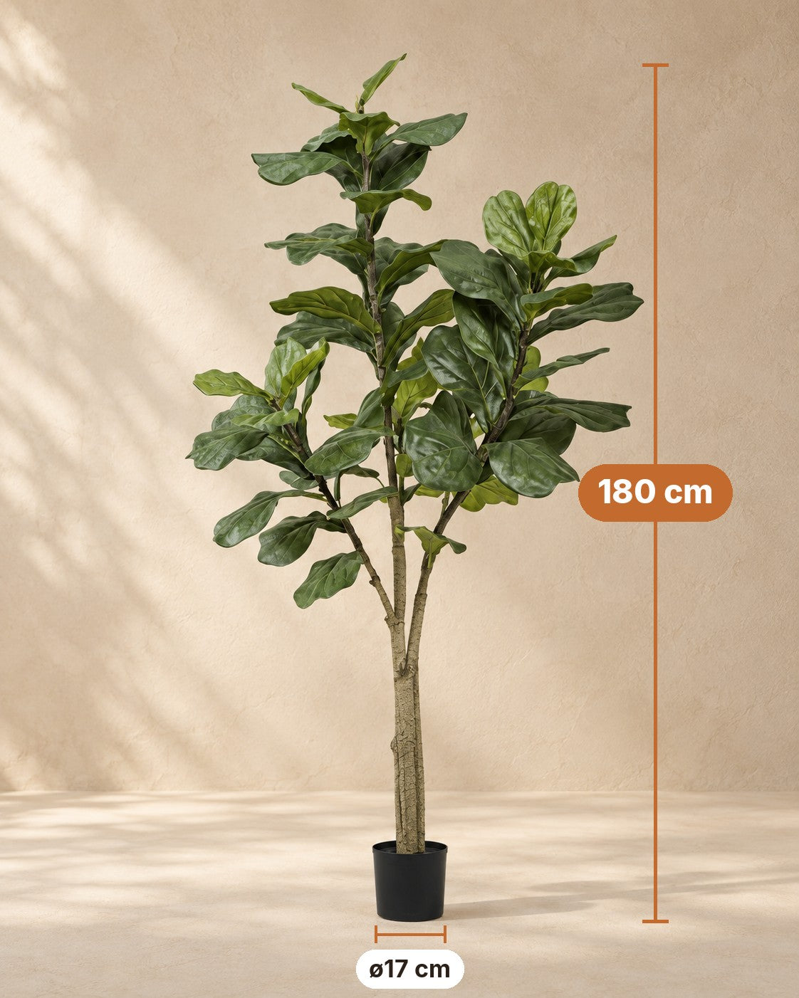 Kunstpflanze Ficus lyrata | 180 cm