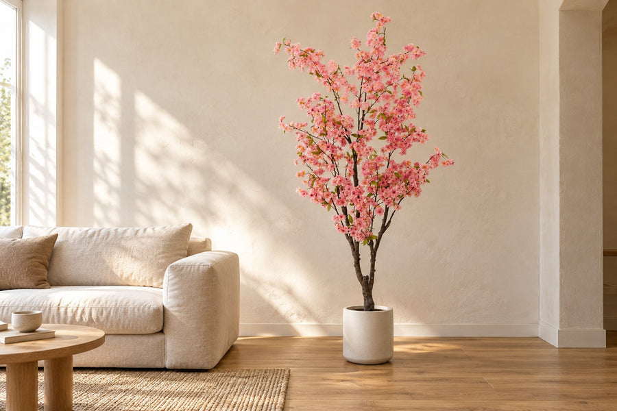 Kunstplant kersenbloesem roze 175 cm