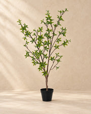 Kunstplant Myrtus (Myrtus communis) van 83 cm hoog in pot van 12 cm