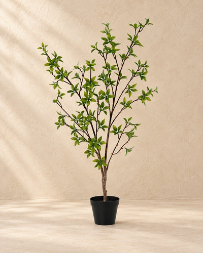 Kunstplant Myrtus (Myrtus communis) van 83 cm hoog in pot van 12 cm