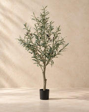 Artificial olive tree (Olea europaea), 117 cm tall in a 20 cm pot