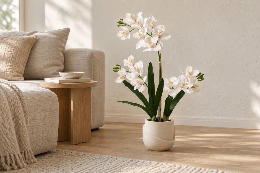 Artificial plant Phalaenopsis orchid including pot 71 cm - ø17