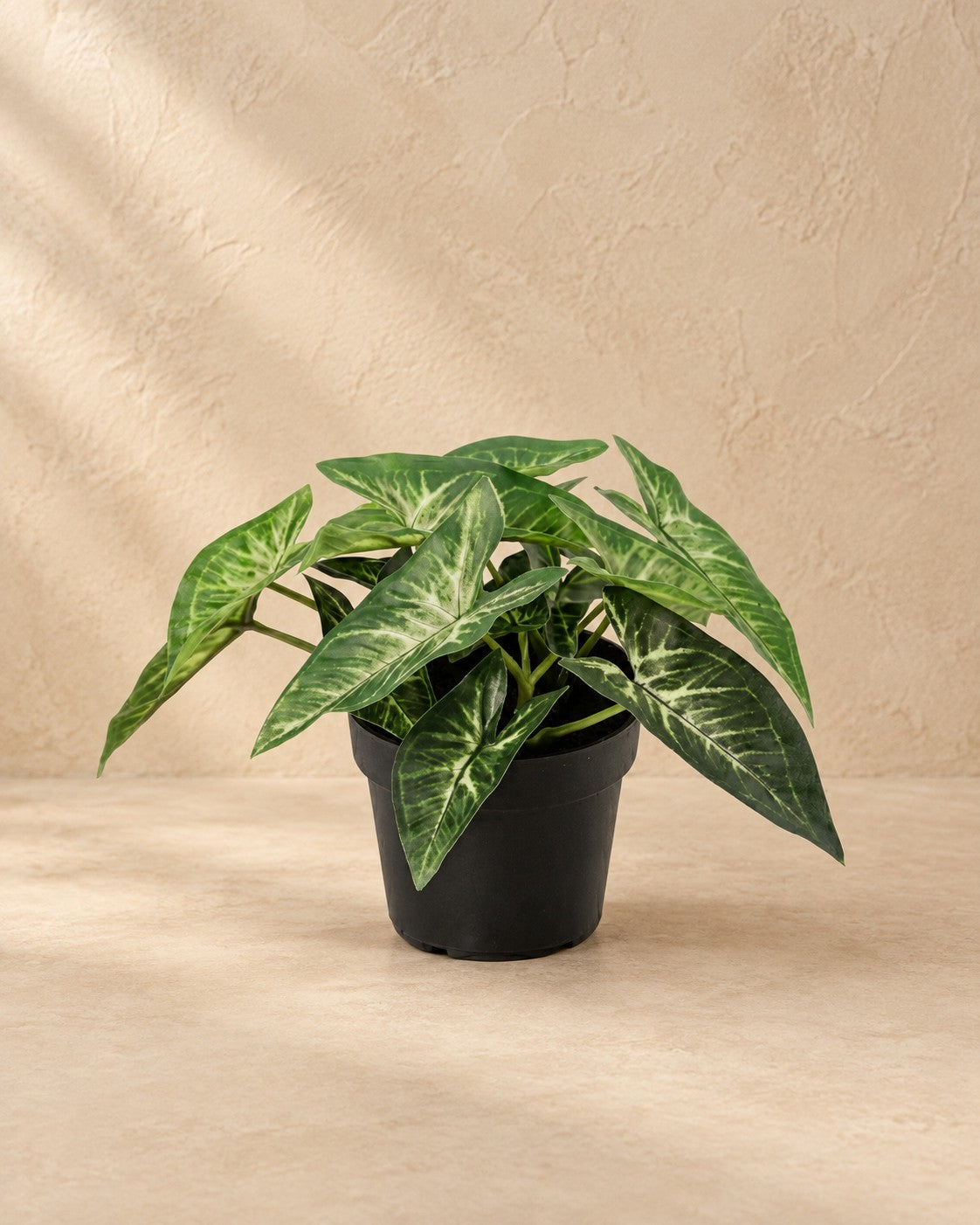 Kunstplant Syngonium (Syngonium podophyllum) van 14 cm hoog in pot van 9 cm