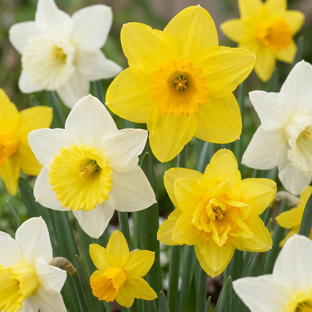 Daffodil bulbs Botanical mix in flower