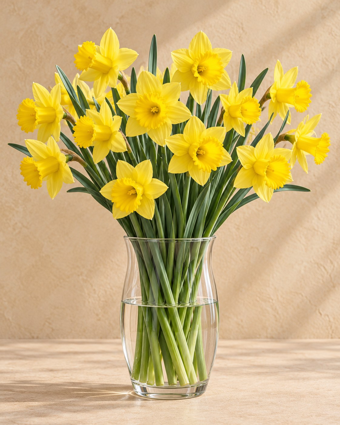 Narcis Carlton in bloei in een vaas