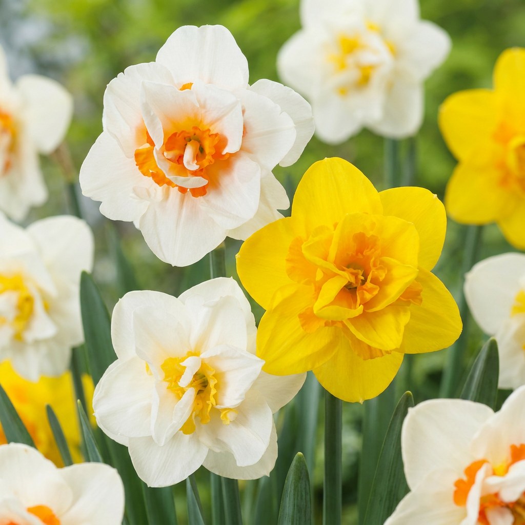 Daffodil bulbs Double mix in flower