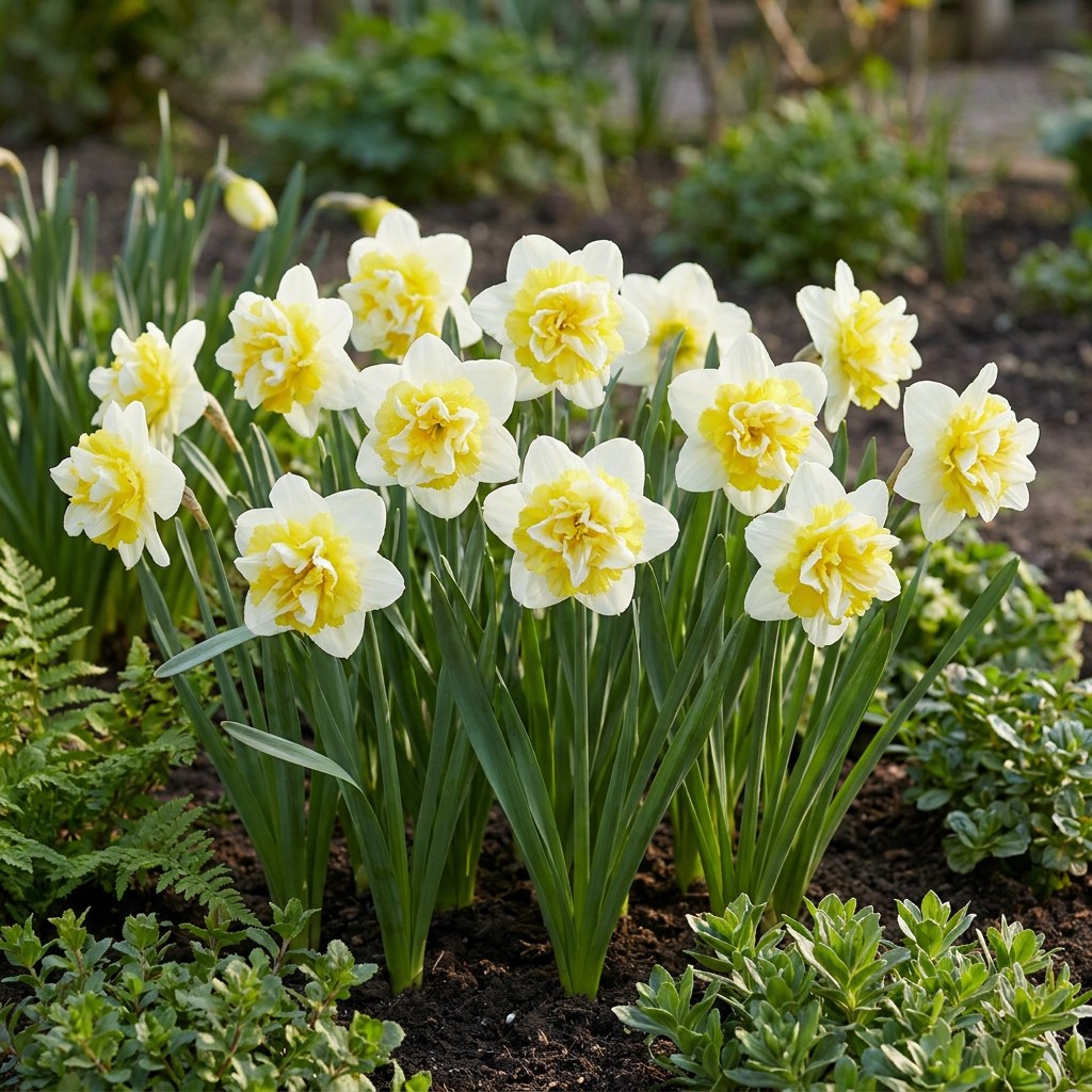 Daffodil Bulbs Ice King in flower in the garden