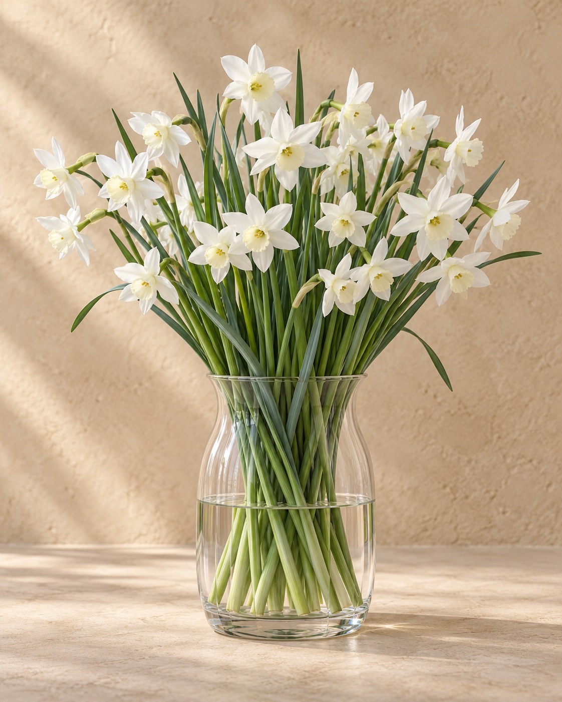 Bulbes de narcisse Thalia en fleurs dans un vase